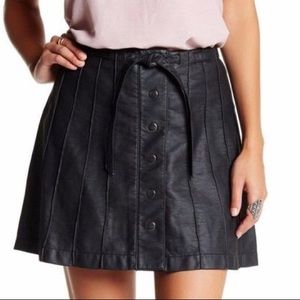 Free People Leather Skirt